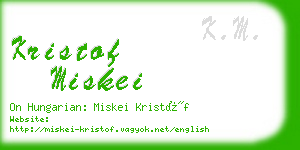 kristof miskei business card